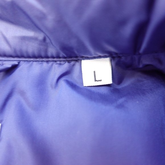 Blue Navy Down Jacket Women Large Packable Western Pom Pom Italy NWT ASPESI $565 - Picture 10 of 14